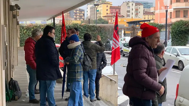 Il sit-in dei dipendenti di Poste Italiane