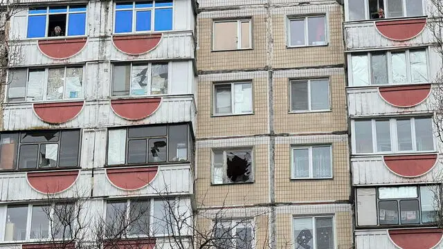 epa11154575 A handout picture made available by the Governor of the Belgorod Region Vyacheslav Gladkov's telegram channel shows destruction at the scene following shelling in central Belgorod, 650km from Moscow, Russia, 15 February 2024. Gladkov reported that five people were killed, including one child, and another 18 people were injured, five of them children, as a result of shelling from Ukraine. EPA/BELGOROD GUVERNER VYACHESLAV GLADCOV TELEGRAM CHANNEL HANDOUT EDITORIAL USE ONLY/NO SALES HANDOUT EDITORIAL USE ONLY/NO SALES HANDOUT EDITORIAL USE ONLY/NO SALES