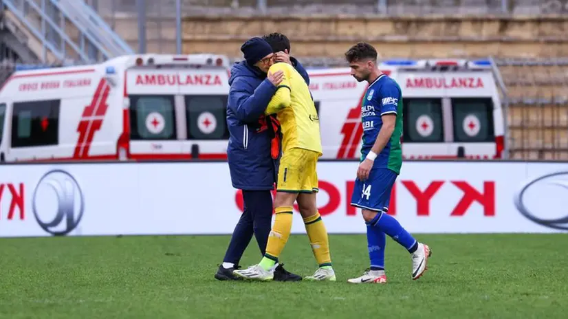 Sport Calcio Serie B Piacenza Stadio Garilli Feralpisalò - Ascoli nella foto delusione pizzignacco 24/02/2024 Comincini@newreporter