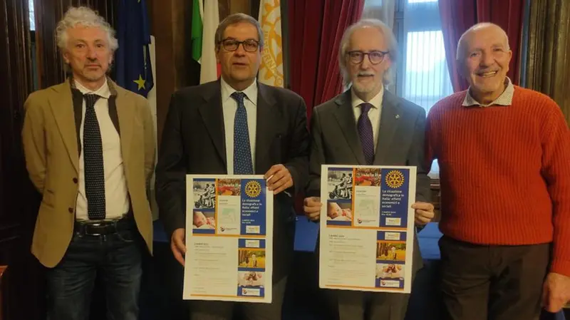 Alla presentazione del convegno: da sinistra Rossini, Chiarini, Curti e Sutera - © www.giornaledibrescia.it