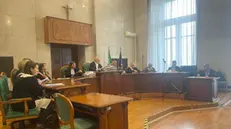 Udienza in corte d'assise d'appello nel tribunale di Trieste