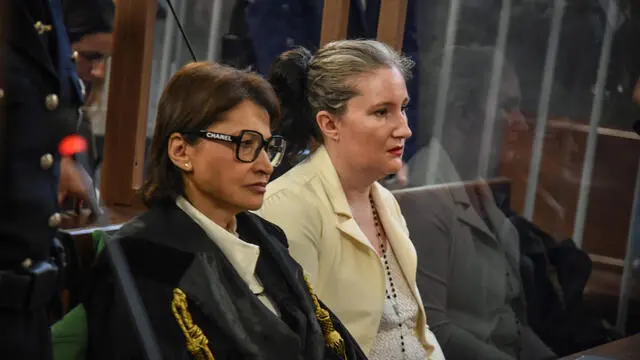 Alessia Pifferi con l’avvocato Alessia Pontenani all’udienza processo Pifferi, Milano 10 Ottobre 2023 ANSA/MATTEO CORNER