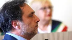 Luigi Ciavardini depone al Tribunale di Bologna per testimoniare nel processo che vede imputato Gilberto Cavallini per concorso nella strage della stazione di Bologna: 85 morti e 200 feriti , Bologna, 9 maggio 2018. ANSA/GIORGIO BENVENUTI