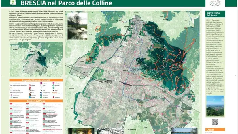 La nuova cartellonistica nel Parco della Colline di Brescia