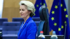 epa11199655 European Commission President Ursula von der Leyen at the start of the European weekly Commission college meeting in Brussels, Belgium, 05 March 2024. Commissioners will discuss the European Defence Industry Package, which is composed of a European Defence Industrial Strategy and a European Defence Industry Programme. EPA/OLIVIER HOSLET