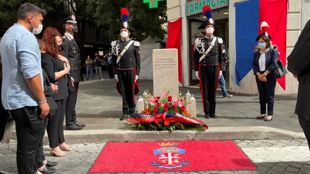 MARIO CERCIELLO REGA - INAUGURATA A ROMA UNA STELE IN SUO RICORDO, NEL GIORNO DEL SUO COMPLEANNO.