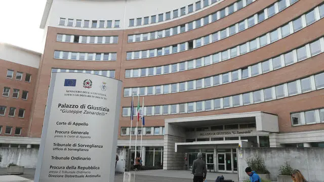 tribunale di Brescia dove è in corso il processo strage di Piazza Loggia, 23 Marzo 2023. Ansa Riccardo Bortolotti