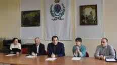 Da sinistra Francesca Quiri (comunicazione Brescia mobilità), Marco Medeghini, Federico Manzoni, Anna Frattini, Nicola Della Grazia