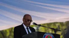 epa10385832 Haitian Prime Minister Ariel Henry speaks during a ceremony celebrating the 219th anniversary of Haitian independence, in Port-au-Prince, Haiti, 1 January 2023. EPA/Johnson Sabin