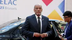 epa11215567 (FILE) - Haiti's Prime Minister Ariel Henry arrives for the second day of the EU-CELAC Summit of Heads of State and Government in Brussel, Belgium, 18 July 2023 (reissued 12 March 2024). According to a statement from the Caribbean Community and Common Market (CARICOM) regional bloc, Prime Minister of Haiti Ariel Henry resigned. EPA/Julien Warnand