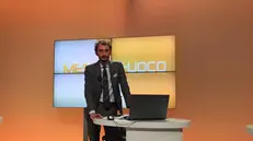 Andrea Cittadini in studio durante Messi a fuoco
