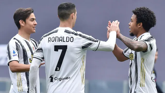 Juventus’ Weston Mckennie jubilates after scoring the goal (3-1) during the italian Serie A soccer match Juventus FC vs Genoa FC at the Allianz Stadium in Turin, Italy, 11 April 2021 ANSA/ALESSANDRO DI MARCO