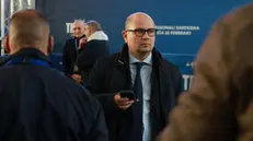 L’onorevole Salvatore Deidda alla fiera di Cagliari per la chiusura della campagna elettorale per le regionali Sardegna 2024 Cagliari 21 febbraio 2024 Ansa/Fabio Murru z5A