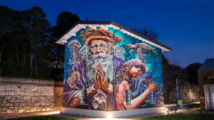 Il murale di Vera Bugatti al Parco dell’Acqua
