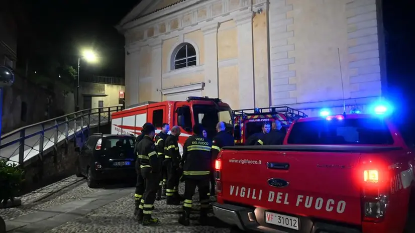 I soccorritori a Caionvico