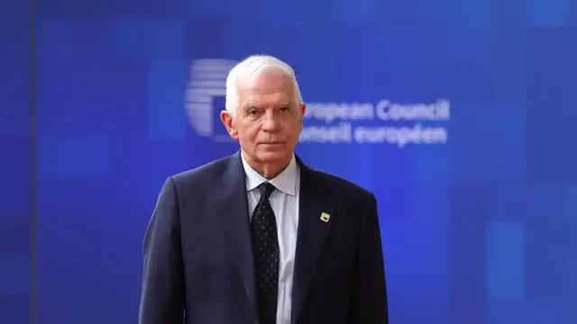 epa11233675 High Representative of the European Union for Foreign Affairs and Security Policy Josep Borrell arrives to attend the European Council meeting in Brussels, Belgium, 21 March 2024. EU leaders are expected to address security and defence, continued support to Ukraine and the situation in the Middle-East as well as the EU's enlargement, external relations, migration, agriculture and the European Semester during a two-day summit. EPA/OLIVIER MATTHYS