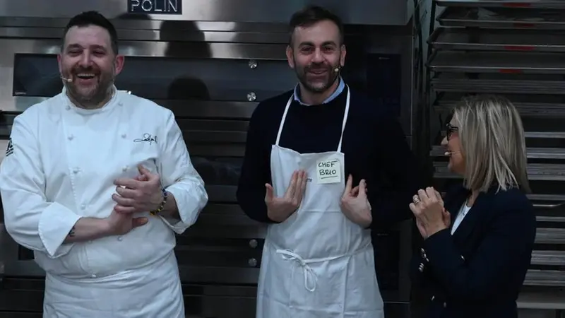 Piercarlo Zanotti, Clara Camplani e «chef» Brio
