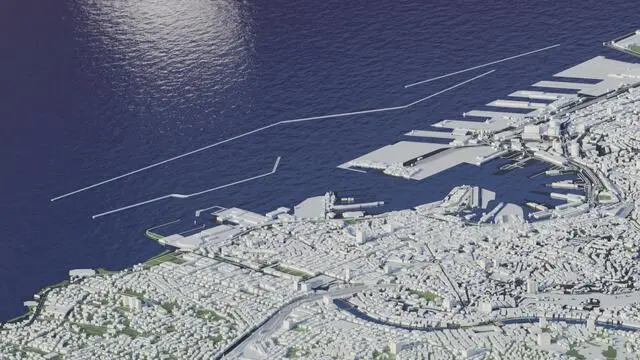 Nuova diga Genova render progetto 1