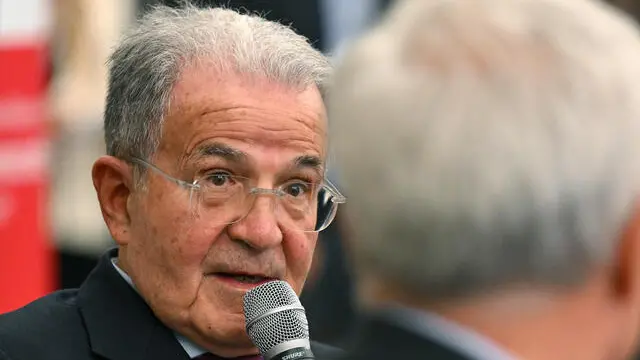 Romano Prodi durante il convegno "L'eredita' di David Sassoli. Un viaggio verso una nuova Europa", Roma, 12 gennaio 2024. ANSA/ETTORE FERRARI