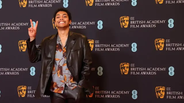 epa09820050 Chance Perdomo arrives for the 2022 EE British Academy Film Awards Nominees Reception at BAFTA in London, Britain, 12 March 2022. The ceremony will be hosted by the British Academy of Film and Television Arts (BAFTA) on the 13 March 2022. EPA/VICKIE FLORES