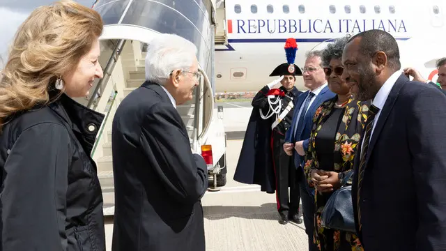 Il Presidente della Repubblica Sergio Mattarella e la Sig.ra Laura in partenza per la Repubblica della Costa d’Avorio,in occasione della visita Ufficiale (foto di Francesco Ammendola - Ufficio per la Stampa e la Comunicazione della Presidenza della Repubblica)