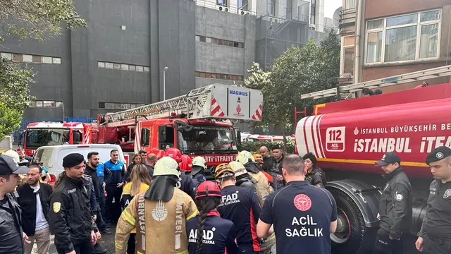 epa11255420 A handout picture provided by the Istanbul Fire Department shows, members of the Istanbul Fire Department try to control the fire at a nightclub in Istanbul, Turkey, 02 April 2024. Istanbul Mayor Ekrem Imamoglu announced in his statement that 16 people have died in the fire. EPA/ISTANBUL FIRE DEPT. HANDOUT HANDOUT EDITORIAL USE ONLY/NO SALES HANDOUT EDITORIAL USE ONLY/NO SALES