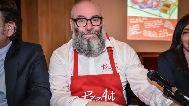 Nico Acampora alla presentazione del fumetto realizzato da Beatrice Tassone per il progetto Coop Autism Friendly a Palazzo Marino, Milano 2 Aprile 2024 NPK ANSA/MATTEO CORNER