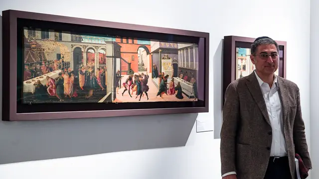 Il Presidente della Comunità Ebraica di Roma Victor Fadlun, durante la presentazione della mostra "Bellissima Ester. Capolavori per una Regina" presso il Museo Ebraico di Roma, Roma, 19 marzo 2024. ANSA/ANGELO CARCONI