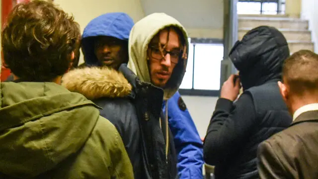 Il rapper Baby Gang in tribunale per il processo, Milano 15 Novembre 2023 ANSA/MATTEO CORNER