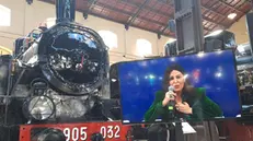 La ministra del Turismo, Daniela Santanchè, al "Meet Forum - Il Turismo sostenibile" a Pietrarsa, 04 aprile 2024. ANSA/ CIRO FUSCO