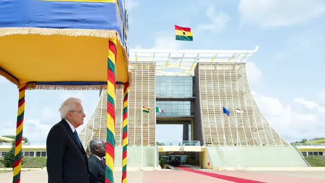 Il Presidente della Repubblica Sergio Mattarella alla Jubilee House di Accra (foto di Francesco Ammendola - Ufficio per la Stampa e la Comunicazione della Presidenza della Repubblica)