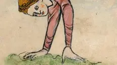 A testa in giù: l’antica immagine del giullare dal «Rutland Psalter» della British Library - © www.giornaledibrescia.it