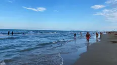 Un tratto di spiaggia sulla riviera romagnola, 28 Luglio 2022. ANSA/MARCO PAGANELLI