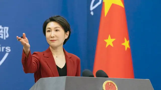 epa11165756 Chinaâ€™s Ministry of Foreign Affairs spokesperson, Mao Ning, gestures during a press conference in Beijing, China, 19 February 2024. Mao Ning declined to comment when she was asked about the death of Russian opposition leader and outspoken Kremlin critic Alexei Navalny. EPA/ANDRES MARTINEZ CASARES