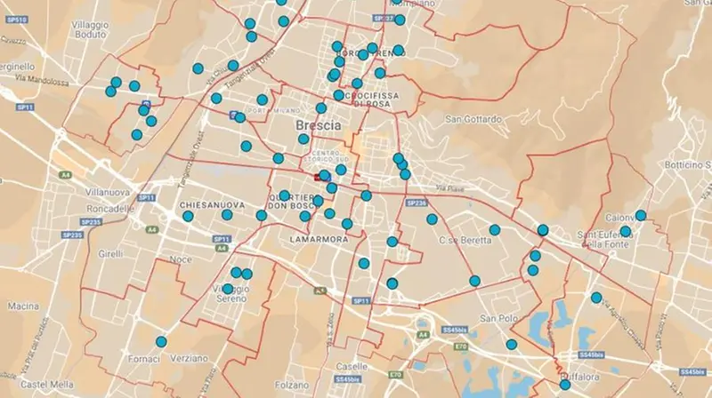 Le postazioni di ricarica elettrica a Brescia