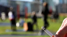 Il consiglio comunale di Milano ha approvato regolamento per la qualità dell’aria che, tra le altre cose, introduce in città dal primo gennaio 2021 il divieto di fumare all’aperto. Dalle fermate dei mezzi pubblici ai parchi, fino ai cimiteri e alle strutture sportive, come gli stadi, sarà proibito fumare nel raggio di 10 metri da altre persone. Milano 20 Novembre 2020. ANSA / MATTEO BAZZI