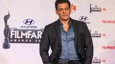 epa10559997 Bollywood actor Salman Khan poses for the media during a press conference in preparation of the Filmfare Awards gala, in Mumbai, India, 05 April 2023. The 68th Filmfare Awards gala, which Khan announced he will be leading as the ceremony's host, is schedule for 27 April 2023. It is the annual The Filmfare Awards is the annual award in the Hindi-language film industry of India. EPA/DIVYAKANT SOLANKI