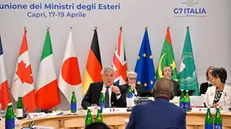 Ministri degli Esteri in occasione del G7 dei ministri degli Esteri a Capri, 19 aprile 2024. ANSA/ PRESIDENZA DEL CONDIGLIO DEI MINISTRI +++HO - NO SALES EDITORIAL USE ONLY++
