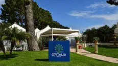 Una veduta dell'hotel Quisisana dove si svolgono i lavori del G7 dei ministri degli Esteri a Capri, 19 aprile 2024. ANSA/ PRESIDENZA DEL CONDIGLIO DEI MINISTRI +++HO - NO SALES EDITORIAL USE ONLY++