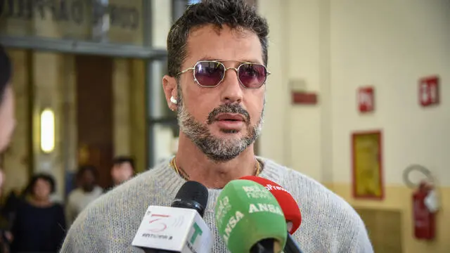 Fabrizio Corona arriva in tribunale, Milano 11 Aprile 2024 ANSA/MATTEO CORNER