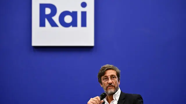 Paolo Corsini, direttore Approfondimento Rai, durante la presentazione della nuova stagione di Presadiretta in onda su Rai Tre, Roma, 16 febbraio 2024. ANSA/RICCARDO ANTIMIANI