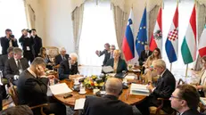 Il Presidente della Repubblica Sergio Mattarella in occasione della cerimonia del ventennale dell'adesione slovena all'Unione Europea (foto di Francesco Ammendola - Ufficio per la Stampa e la Comunicazione della Presidenza della Repubblica)