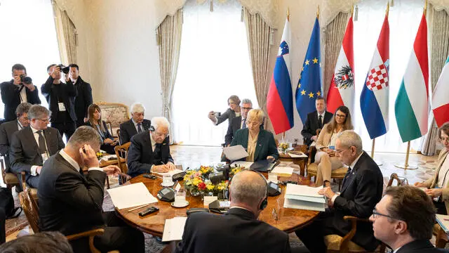 Il Presidente della Repubblica Sergio Mattarella in occasione della cerimonia del ventennale dell'adesione slovena all'Unione Europea (foto di Francesco Ammendola - Ufficio per la Stampa e la Comunicazione della Presidenza della Repubblica)