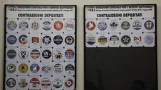Presentazione delle liste e del simbolo per le elezioni europee. Roma, 22 aprile 2024. ANSA/MASSIMO PERCOSSI