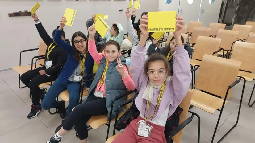 Gli studenti della quinta C del Don Milani di Borgosatollo in visita al GdB