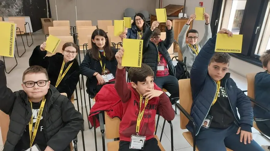 Gli studenti della quinta C del Don Milani di Borgosatollo in visita al GdB