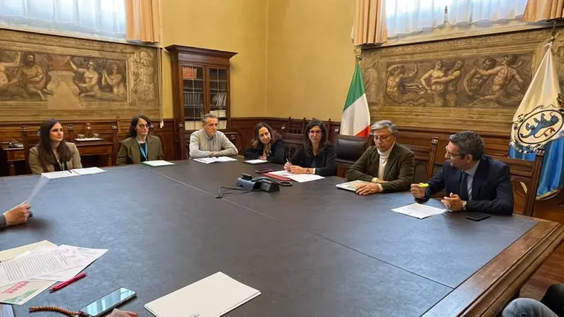 La conferenza stampa in Loggia