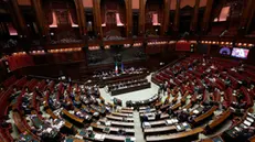 Un momento alla Camera durante il voto del decreto legge sul Pnnr, Roma, 18 Aprile 2024. ANSA/GIUSEPPE LAMI