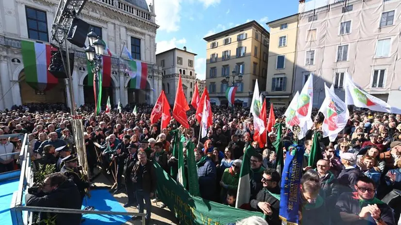 Le celebrazioni per il 25 aprile in piazza Loggia