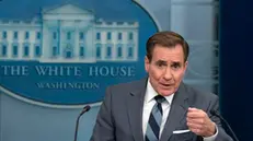 epa11243328 White House national security communications adviser John Kirby participates in the daily briefing at the White House in Washington, DC, USA, 25 March 2024. EPA/Chris Kleponis / POOL